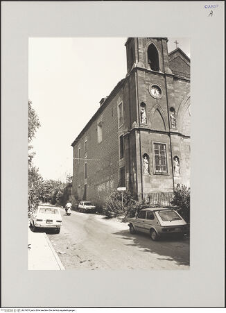 Vorderseite von unbekannt [https://www.deutsche-digitale-bibliothek.de/content/lizenzen/rv-fz/] Santa Maria delle Grazie - Linker Turm und linke Seite, bh576879_recto. Foto: Kruft?, Hanno-Walter.