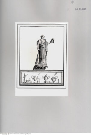 Vorderseite von Landesmuseum Oldenburg [http://creativecommons.org/publicdomain/mark/1.0/] Blattserie nach: Tommaso Piroli, Le antichità di Ercolano, Neapel 1757-1792Melpomene (Tomo 2, Tav. IV, pag. 25) - , bh577941. Foto: Wacker, H.R..
