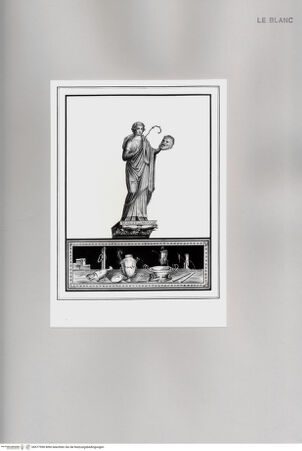 Vorderseite von Landesmuseum Oldenburg [http://creativecommons.org/publicdomain/mark/1.0/] Blattserie nach: Tommaso Piroli, Le antichità di Ercolano, Neapel 1757-1792Talia (Tomo 2, Tav. III, p. 19) Patera - , bh577990. Foto: Wacker, H.R..