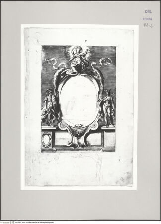 Vorderseite von Istituto Nazionale per la Grafica [https://www.deutsche-digitale-bibliothek.de/content/lizenzen/rv-ez/] Codice C (2502)Kartusche mit allegorischer Darstellung der Justizia sowie Athena und Merkur (von Cherubino Alberti) - , bh578807_recto. Foto.