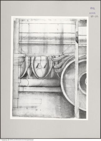 Vorderseite von Istituto Nazionale per la Grafica [https://www.deutsche-digitale-bibliothek.de/content/lizenzen/rv-ez/] Codice C (2502)Marcellustheater, Architrav und ionisches Kapitell - , bh578812_recto. Foto.