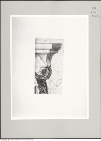 Vorderseite von Istituto Nazionale per la Grafica [https://www.deutsche-digitale-bibliothek.de/content/lizenzen/rv-ez/] Codice C (2502)Septimius-Severus-Bogen, Aufriss des Kompositkapitells im Originalmaßstab - , bh578813_recto. Foto.