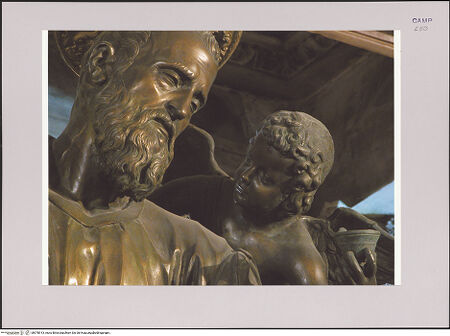 Vorderseite von Röll, Johannes [https://www.deutsche-digitale-bibliothek.de/content/lizenzen/rv-fz/] Der heilige Matthäus - Detail, bh578913_recto. Foto (digital): Röll, Johannes.