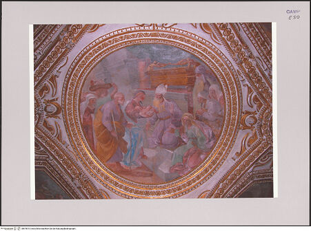 Vorderseite von Röll, Johannes [https://www.deutsche-digitale-bibliothek.de/content/lizenzen/rv-fz/] Szenen aus dem Neuen TestamentDarbringung des Christuskindes im Tempel - , bh578914_recto. Foto (digital): Röll, Johannes.