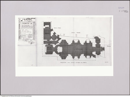 Vorderseite von Kunsthistorisches Institut in Florenz [https://www.deutsche-digitale-bibliothek.de/content/lizenzen/rv-ez/] Santa Maria del Parto - Grundriss, bh578943_recto. Foto.