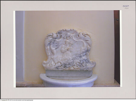 Vorderseite von Röll, Johannes [https://www.deutsche-digitale-bibliothek.de/content/lizenzen/rv-fz/] Weihwasserbecken mit dem heiligen Franziskus - Gesamtansicht, bh579136_recto. Foto (digital): Röll, Johannes.