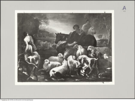 Vorderseite von Sopr. Gall. Bologna [https://www.deutsche-digitale-bibliothek.de/content/lizenzen/rv-ez/] Pastorale mit Reitern - , bh579582_recto. Foto.