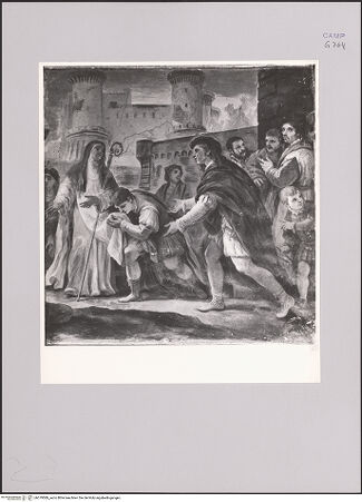 Vorderseite von Sopr. Gall. Napoli [https://www.deutsche-digitale-bibliothek.de/content/lizenzen/rv-ez/] Die Reise der basilianischen Nonnen mit den Reliquien des heiligen Gregor des ErleuchtersDie Begrüssung der basilianischen Nonnen an Neapel - , bh579589_recto. Foto.