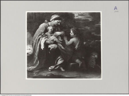 Vorderseite von Soprintendenza Gallerie - Napoli [https://www.deutsche-digitale-bibliothek.de/content/lizenzen/rv-ez/] Maria mit Kind und Johannesknaben - , bh579623_recto. Foto.