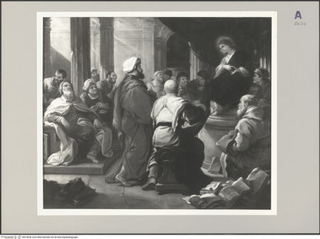 Vorderseite von Patrimonio Nacional, Madrid [https://www.deutsche-digitale-bibliothek.de/content/lizenzen/rv-ez/] Jesus unter den Schriftgelehrten - , bh579628_recto. Foto.