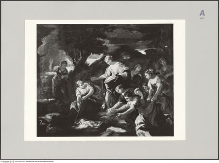 Vorderseite von unbekannt [https://www.deutsche-digitale-bibliothek.de/content/lizenzen/rv-ez/] Auffindung Moses - , bh579700_recto. Foto.