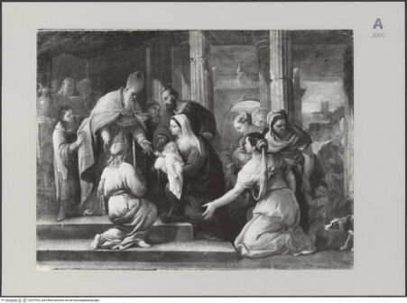 Vorderseite von Musée des Beaux-Arts [https://www.deutsche-digitale-bibliothek.de/content/lizenzen/rv-ez/] Darbringung Christi im Tempel - , bh579703_recto. Foto.