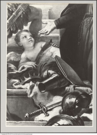 Vorderseite von Sopr. Gall. Napoli [https://www.deutsche-digitale-bibliothek.de/content/lizenzen/rv-ez/] Der heilige Franz Xaver tauft die Inder; der heilige Franz von Borgia - Detail, bh579718_recto. Foto.