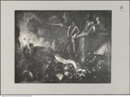 Vorderseite von Guido, Giovanni, Lecce [https://www.deutsche-digitale-bibliothek.de/content/lizenzen/rv-ez/] Allegorie des Krieges - , bh579728_recto. Foto.