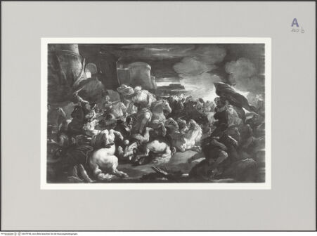 Vorderseite von Sopr. Gall. NA [https://www.deutsche-digitale-bibliothek.de/content/lizenzen/rv-ez/] Semiramis auf dem Schlachtfeld - , bh579748_recto. Foto.