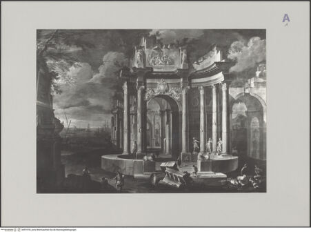 Vorderseite von Sopr. Mon. Calabria [https://www.deutsche-digitale-bibliothek.de/content/lizenzen/rv-ez/] Antike Ruinen mit Figuren - , bh579755_recto. Foto.