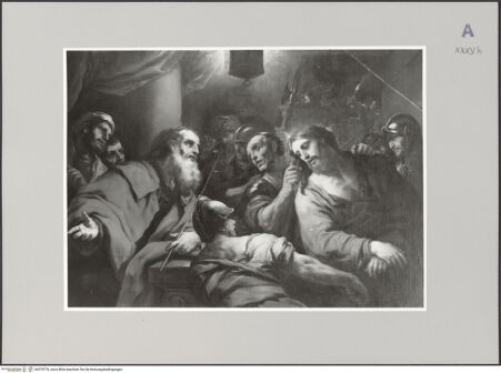 Vorderseite von Foto Marburg [https://www.deutsche-digitale-bibliothek.de/content/lizenzen/rv-ez/] Christus vor Kaiphas - , bh579776_recto. Foto.