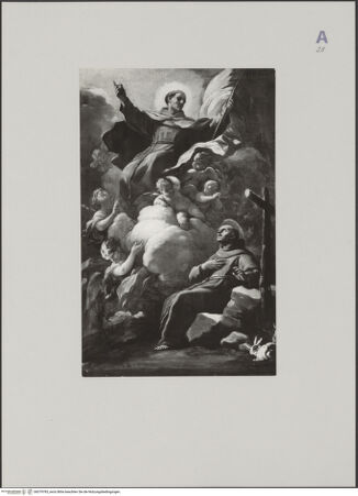 Vorderseite von Hazlitt, Gooden and Fox [https://www.deutsche-digitale-bibliothek.de/content/lizenzen/rv-ez/] Der hl. Johannes von Capestrano erscheint dem hl. Petrus von Alcantara - , bh579783_recto. Foto.