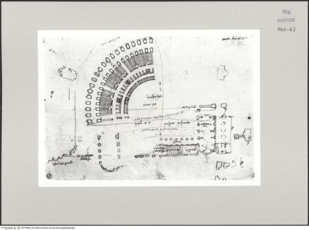 Vorderseite von Sopr. BAS FI [https://www.deutsche-digitale-bibliothek.de/content/lizenzen/rv-ez/] Rom, Grundrisse antiker römischer Gebäude - , bh579840_recto. Foto.