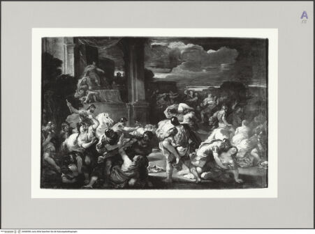 Vorderseite von Pedicini, Luciano [https://www.deutsche-digitale-bibliothek.de/content/lizenzen/rv-ez/] Raub der Sabinerinnen - , bh580585_recto. Foto.