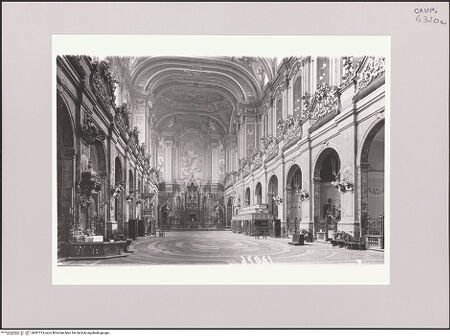 Vorderseite von ICCD [https://www.deutsche-digitale-bibliothek.de/content/lizenzen/rv-ez/] Santa Chiara - Blick Richtung Chor, bh581313_recto. Foto.