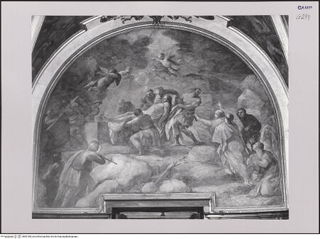 Vorderseite von Pedicini, Luciano [https://www.deutsche-digitale-bibliothek.de/content/lizenzen/rv-ez/] Kreuzigung, Grablegung und Jüngstes GerichtGrablegung Christi - Gesamtansicht, bh581380_recto. Foto: Pedicini, Luciano.