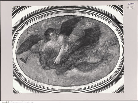 Vorderseite von Pedicini, Luciano [https://www.deutsche-digitale-bibliothek.de/content/lizenzen/rv-ez/] Kreuzigung, Grablegung und Jüngstes GerichtJüngstes GerichtEngel mit Posaune - Gesamtansicht, bh581382_recto. Foto: Pedicini, Luciano.