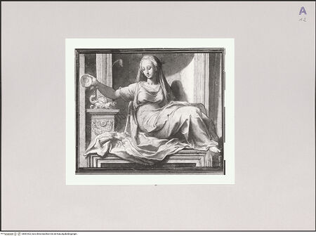 Vorderseite von Sotheby's [https://www.deutsche-digitale-bibliothek.de/content/lizenzen/rv-ez/] Sitzende weibliche Figur (Tugend?) - , bh581602_recto. Foto.