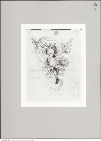 Vorderseite von Sotheby's [https://www.deutsche-digitale-bibliothek.de/content/lizenzen/rv-ez/] Engel mit Banderole auf einer Wolke - , bh581660_recto. Foto.