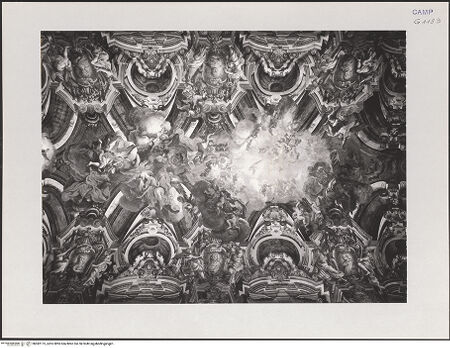 Vorderseite von Pedicini, Luciano [https://www.deutsche-digitale-bibliothek.de/content/lizenzen/rv-ez/] Das himmlische Paradies mit den Heiligen und der Apotheose des Hauses Sangro - Gesamtansicht, bh582175_recto. Foto: Pedicini, Luciano.