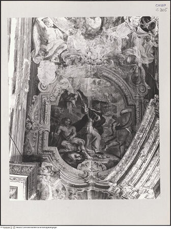 Vorderseite von Pedicini, Luciano [https://www.deutsche-digitale-bibliothek.de/content/lizenzen/rv-ez/] Szenen aus dem Leben des heiligen Dominikus - Der heilige Dominikus vertreibt die Sarazenen (?), bh582207_recto. Foto: Pedicini, Luciano.