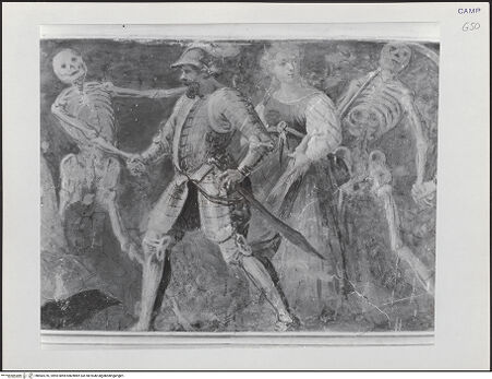 Vorderseite von Pedicini, Luciano [https://www.deutsche-digitale-bibliothek.de/content/lizenzen/rv-ez/] Jüngstes GerichtTotentanz - Detail, bh582216_recto. Foto: Pedicini, Luciano.