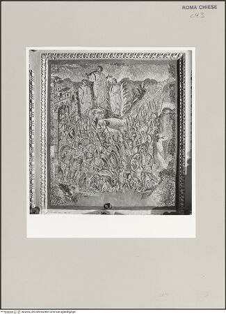 Vorderseite von Direzione dei Musei Vaticani [https://www.deutsche-digitale-bibliothek.de/content/lizenzen/rv-ez/] Alttestamentarischer ZyklusDie Schlacht gegen die Amalekiter bei Raphidem - , bh582966_recto. Foto.