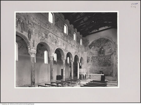 Vorderseite von Spina, Luigi [https://www.deutsche-digitale-bibliothek.de/content/lizenzen/rv-ez/] Sant'Angelo in Formis - Blick auf Hauptapsis und Nordwand, nach Nordosten, bh583342_recto. Foto: Spina, Luigi.