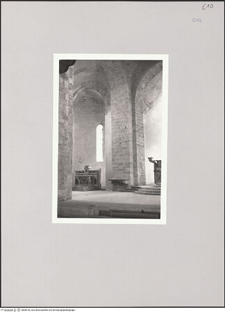 Vorderseite von Bibliotheca Hertziana [https://www.deutsche-digitale-bibliothek.de/content/lizenzen/rv-fz/] CattedraleVierung und Querhaus - Nordapsis und nordöstlicher Vierungspfeiler von Südwesten (nach der Restaurierung), bh585199_recto. Foto: Hahn, Hanno.