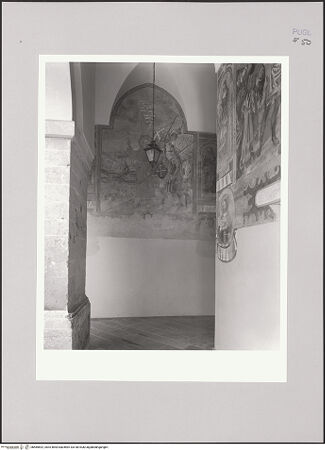 Vorderseite von Bibliotheca Hertziana [http://creativecommons.org/licenses/by-nc-sa/4.0/] Convento di Santa Caterina d'AlessandriaChiostroSüdgalerie - Detail von Norden (südwestliche Ecke), bh585692_recto. Foto: Sigismondi, Roberto.