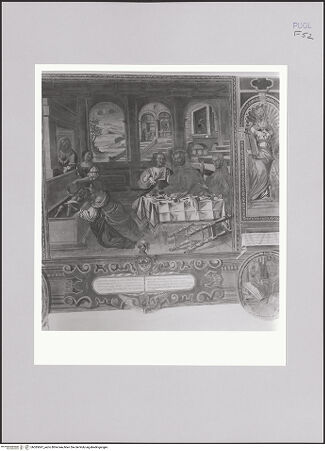 Vorderseite von Bibliotheca Hertziana [http://creativecommons.org/licenses/by-nc-sa/4.0/] Szenen aus dem Leben des heiligen Franziskus und heiliger OrdensmitgliederOstwand: Szenen aus dem Leben des heiligen Franziskus. Tugenden und Allegorien - Der heilige Franziskus erweckt ein totes Kind zum Leben; Religion, bh585697_recto. Foto: Sigismondi, Roberto.