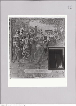 Vorderseite von Bibliotheca Hertziana [http://creativecommons.org/licenses/by-nc-sa/4.0/] Szenen aus dem Leben des heiligen Franziskus und heiliger OrdensmitgliederWestwand: Martyrium der franziskanischen Heiligen; Tugenden und Allegorien - Das Martyrium eines franziskanischen Heiligen, bh585700_recto. Foto: Sigismondi, Roberto.