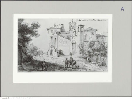 Vorderseite von Bibliotheca Hertziana [http://creativecommons.org/publicdomain/mark/1.0/] Sarkophag mit dem Durchzug durch das Rote Meer, Apostel und weibliche Oransfigur - Richard Krautheimer hinter dem Sarkophag stehend., bh586352_recto. Foto.