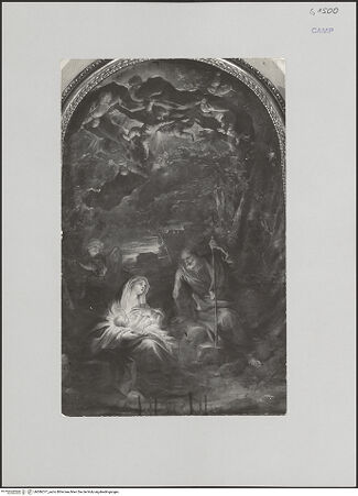 Vorderseite von unbekannt [https://www.deutsche-digitale-bibliothek.de/content/lizenzen/rv-fz/] Ruhe auf der Flucht nach Ägypten - Gesamtansicht, bh586377_recto. Foto.