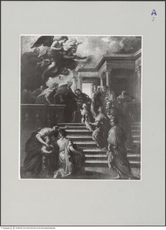 Vorderseite von unbekannt [https://www.deutsche-digitale-bibliothek.de/content/lizenzen/rv-ez/] Darbringung Mariens im Tempel - , bh586389_recto. Foto.