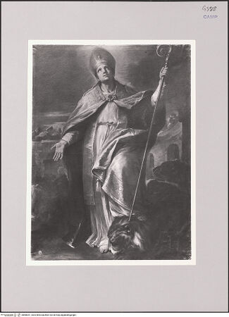 Vorderseite von Sopr. Gall. NA [https://www.deutsche-digitale-bibliothek.de/content/lizenzen/rv-ez/] Der heilige Januarius wird in der Arena von den Löwen verschont - Gesamtansicht, bh586391_recto. Foto.