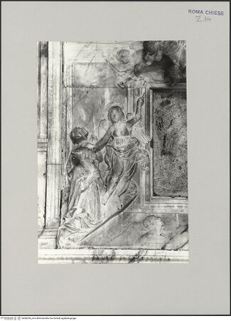 Vorderseite von Bibliotheca Hertziana [https://www.deutsche-digitale-bibliothek.de/content/lizenzen/rv-fz/] Grabmal des Kardinals Jacopo Ammanati-Piccolomini (+1479)Jüngstes Gericht - Detail: linke Seite, bh586399_recto. Foto.