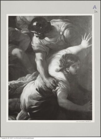 Vorderseite von Leigh Photograph, Trenton (New Jersey) [https://www.deutsche-digitale-bibliothek.de/content/lizenzen/rv-ez/] Der Raub der Sabinerinnen - Rechter Bildrand, Detail: Römer mit Sabinerin, bh586731_recto. Foto.