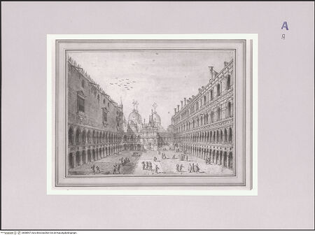 Vorderseite von Sotheby's [https://www.deutsche-digitale-bibliothek.de/content/lizenzen/rv-fz/] Blick in den Hof des Palazzo Ducale in Venedig von Süden Richtung San Marco - , bh586967_recto. Foto.