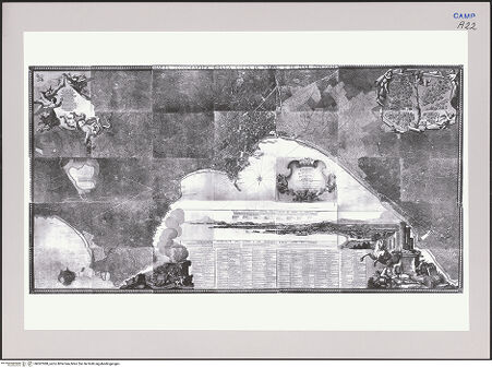 Vorderseite von Bibliotheca Hertziana [https://www.deutsche-digitale-bibliothek.de/content/lizenzen/rv-ez/] Mappa topografica della città di Napoli e de' suoi contorni - Gesamtansicht, bh587088_recto. Scan.