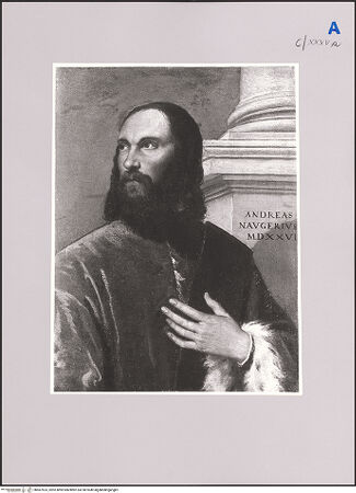 Vorderseite von Staatliche Museen zu Berlin, Photographische Abteilung [https://www.deutsche-digitale-bibliothek.de/content/lizenzen/rv-ez/] Bildnis des Andrea Navagero - , bh587523_recto. Foto.