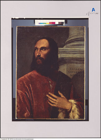 Vorderseite von unbekannt [https://www.deutsche-digitale-bibliothek.de/content/lizenzen/rv-ez/] Bildnis des Andrea Navagero - , bh587524_recto. Foto.