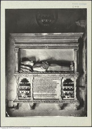 Vorderseite von ICCD [https://www.deutsche-digitale-bibliothek.de/content/lizenzen/rv-ez/] Grabmal des Kardinals Pietro Stefaneschi, gestorben 1417 - , bh587557_recto. Foto.
