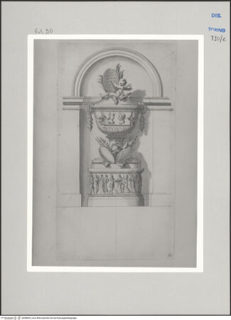 Vorderseite von Museo Civico d'Arte Antica, Torino [https://www.deutsche-digitale-bibliothek.de/content/lizenzen/rv-ez/] Memorie sepolcrali delli Huomini insigni di questo secolo conosciuti da me (...)Entwurf für ein Grabmal - , bh588065_recto. Foto.